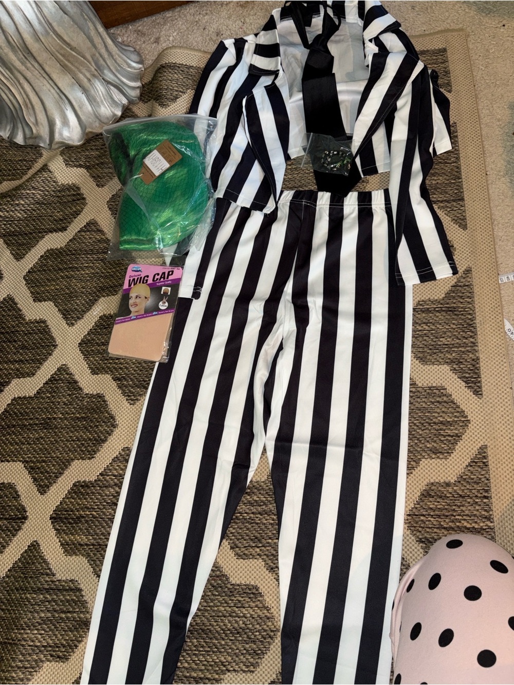 Black & White Vertical Stripe Costume